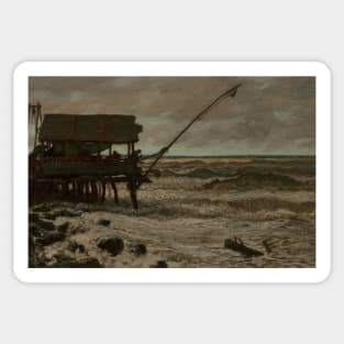 Fishing Hut Off Pierhead, Viareggio, Italy by Elihu Vedder Sticker